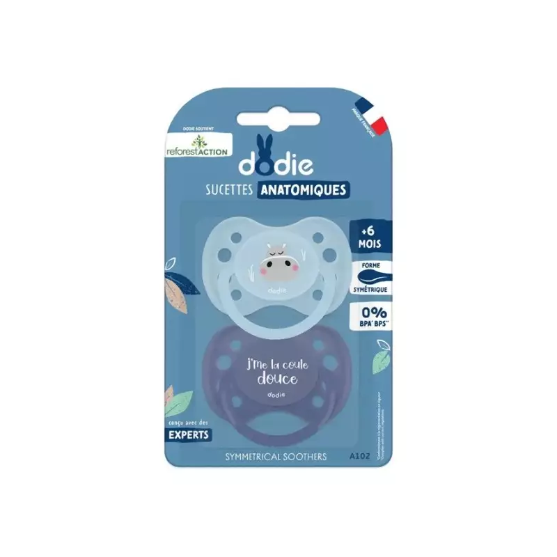 Dodie Reforest'Action Sucettes anatomiques +6m en silicone - Lot de 2 Dodie Reforest'Action Sucettes anatomiques +6m en silicone - Lot de 2