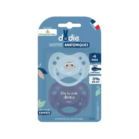 Dodie Reforest'Action Sucettes anatomiques +6m en silicone - Lot de 2