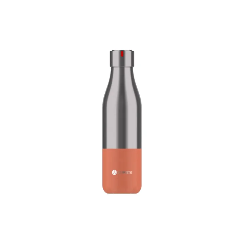 Les Artistes Paris - Gourde Bouteille isotherme 500 ml - inox et rose - acier inoxydable Les Artistes Paris - Gourde Bouteille isotherme 500 ml - inox et rose - acier inoxydable