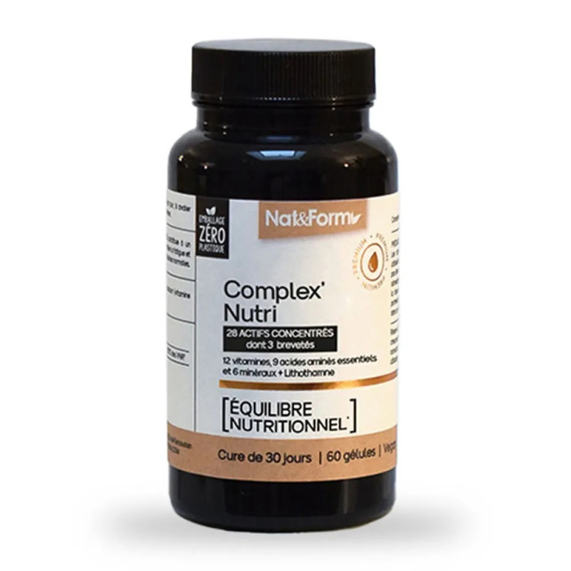 Nat&Form Complex' Nutri Equilibre Nutritionnel 60 gélules Nat&Form Complex' Nutri Equilibre Nutritionnel 60 gélules