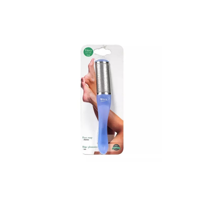 VITRY râpe plantaire en inox bleu fluo VITRY râpe plantaire en inox bleu fluo