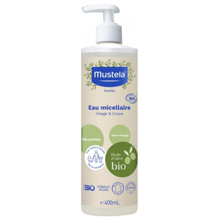 Mustela Eau Micellaire Visage & Corps Bio 400 ml