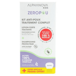 Alphanova Kids Zéropou Kit Anti-Poux Traitement Complet