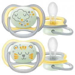 Avent Ultra Air Nighttime 2 Sucettes Orthodontiques 18+ Mois