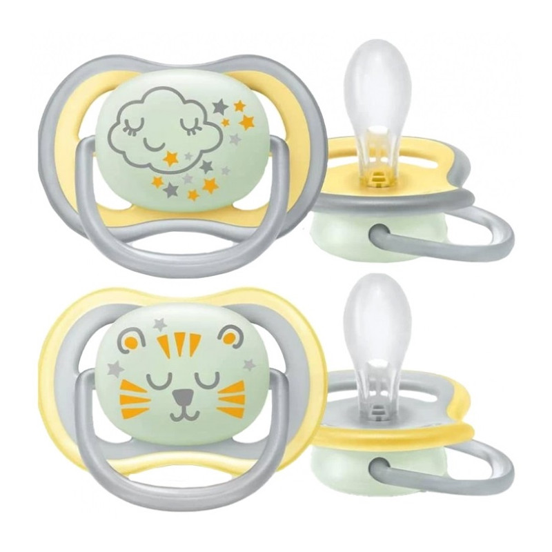 Avent Ultra Air Nighttime 2 Sucettes Orthodontiques 18+ Mois Avent Ultra Air Nighttime 2 Sucettes Orthodontiques 18+ Mois