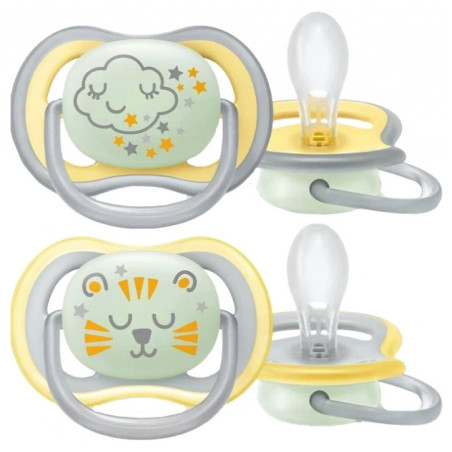 Avent Ultra Air Nighttime 2 Sucettes Orthodontiques 18+ Mois