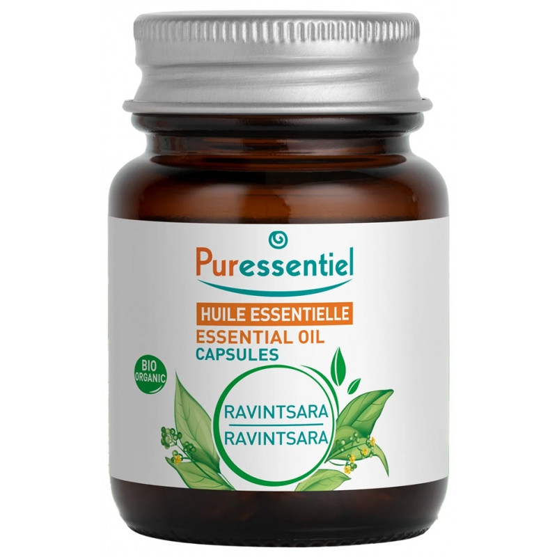 Puressentiel Huile Essentielle Ravintsara (Cannamomum camphora ct cinéole) Bio 60 Capsules Puressentiel Huile Essentielle Ravintsara (Cannamomum camphora ct cinéole) Bio 60 Capsules