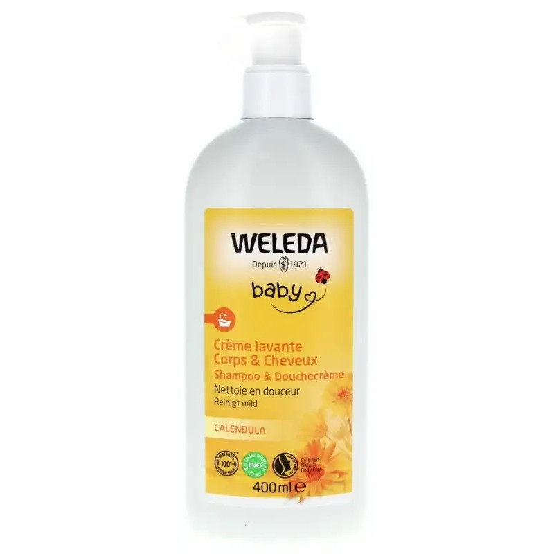 Weleda Baby Crème Lavante Corps et Cheveux Calendula 400 ml Weleda Baby Crème Lavante Corps et Cheveux Calendula 400 ml