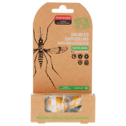 Manouka Doubles Diffuseurs Anti-Moustiques - Couleur : Végétal