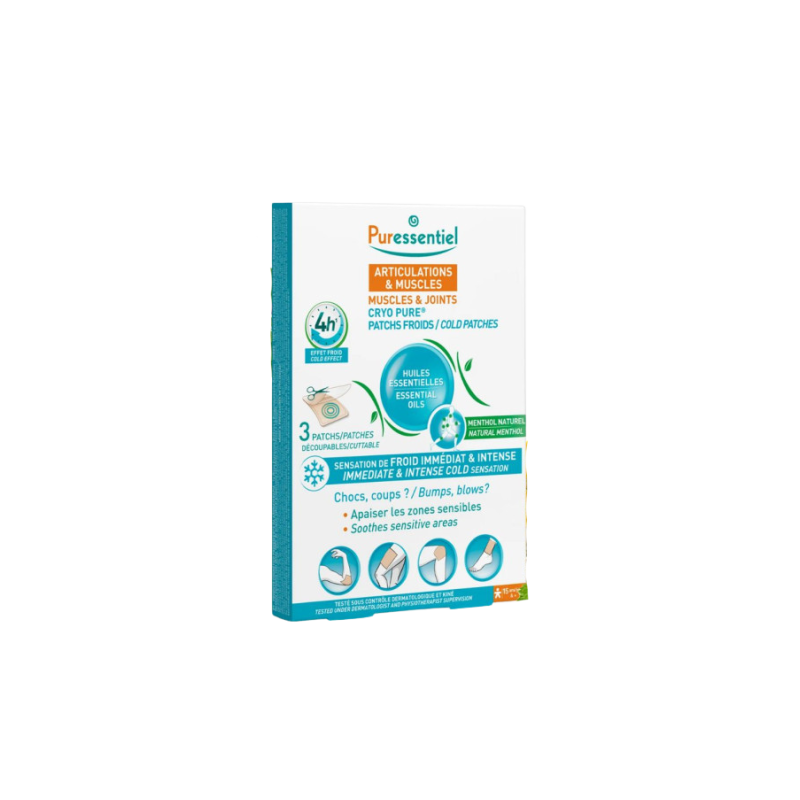 Puressentiel Articulations et Muscles Patch Cryo Pure - 3 patchs Puressentiel Articulations et Muscles Patch Cryo Pure - 3 patchs