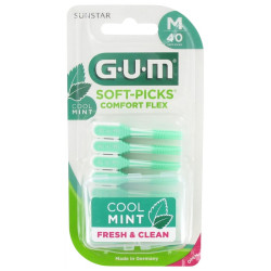 GUM Soft-Picks Comfort Flex Cool Mint 40 Unités