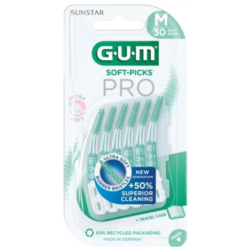 GUM Soft-Picks Pro 30 Unités - Taille : M GUM Soft-Picks Pro 30 Unités - Taille : M