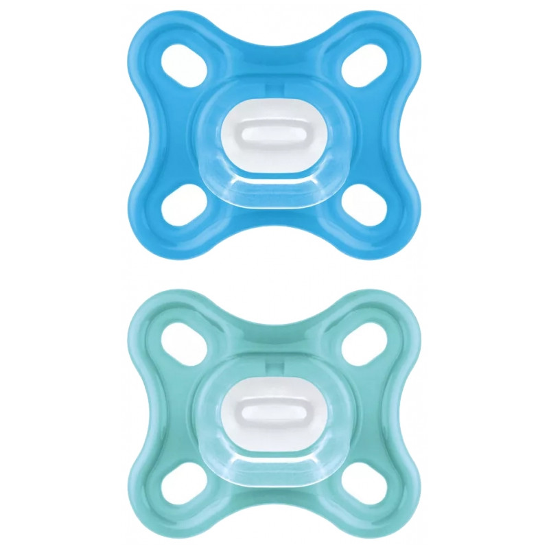 Mam 2 sucettes comfort bleu silicone +0 mois Mam 2 sucettes comfort bleu silicone +0 mois