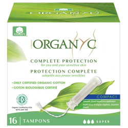 Organyc Protection Complète 16 Tampons Super avec Applicateur
